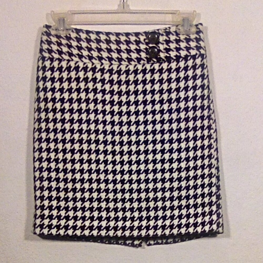 NWT Ann Taylor Petite Factory Pencil Skirt Size 00P Black Ivory - Picture 14 of 14